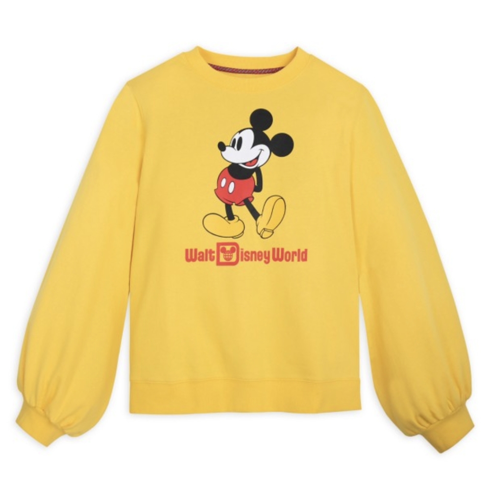 SALE! Micky Mouse Classic Pullover Sweatshirt for Adults Mustard Yellow (L)